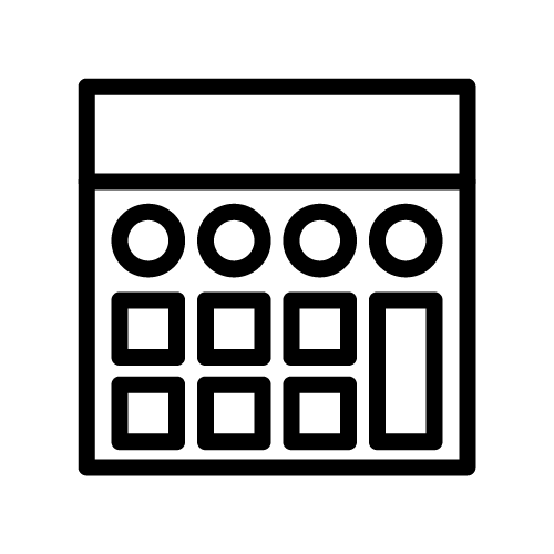 آلة حاسبة مع أزرار