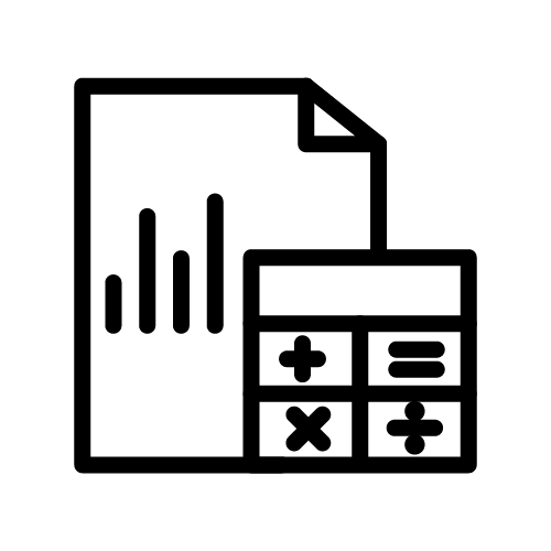 مستند مالي وآلة حاسبة
