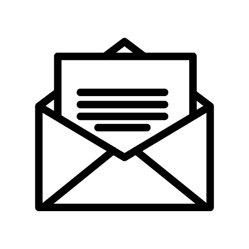ظرف مفتوح مع رسالة