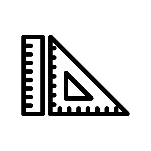 مسطرة ومثلث قائم / أدوات رسم