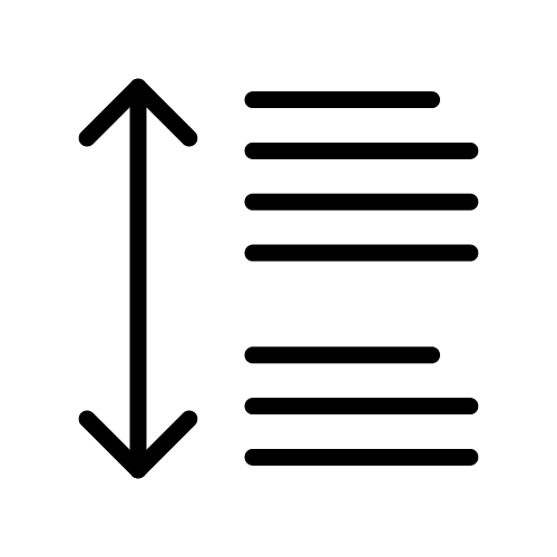 تباعد الأسطر / ارتفاع النص