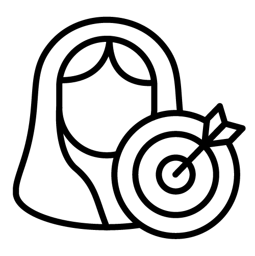امرأة مع هدف