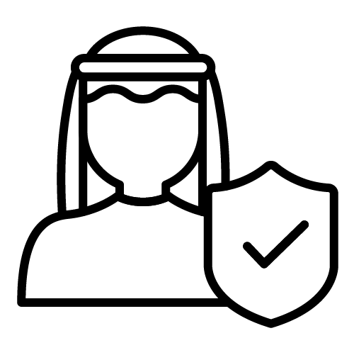 رجل مع درع