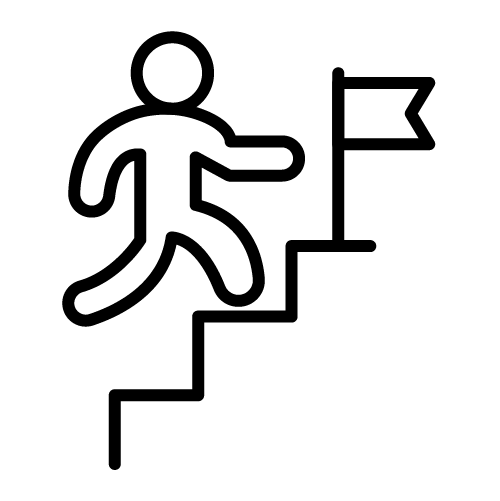 صعود الدرج إلى الهدف