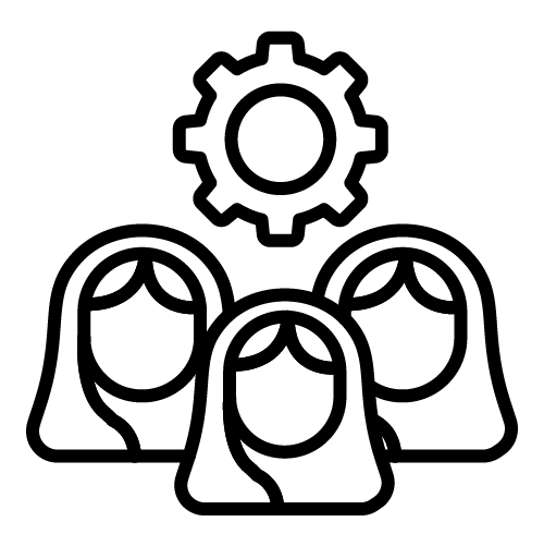 فريق نسائي مع ترس
