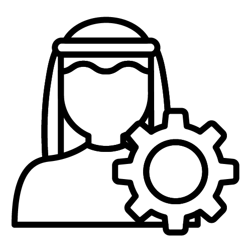 شخص مع ترس (ذكر)