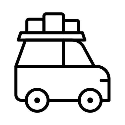 سيارة مع أمتعة