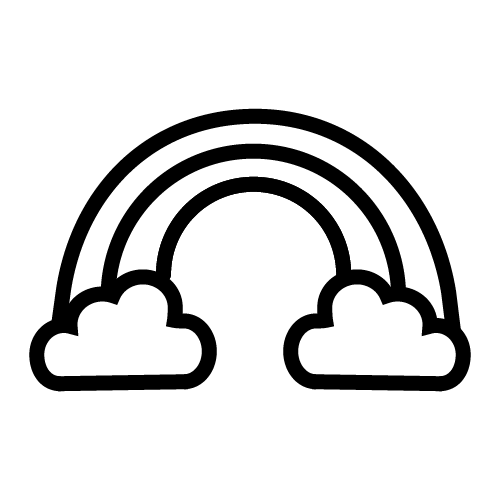 قوس قزح وغيوم