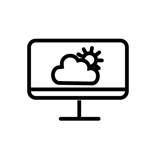 النشرة الجوية على شاشة